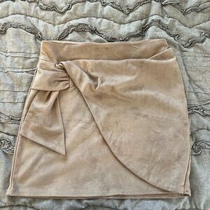 Altar'd State Tan Mini Wrap Skirt